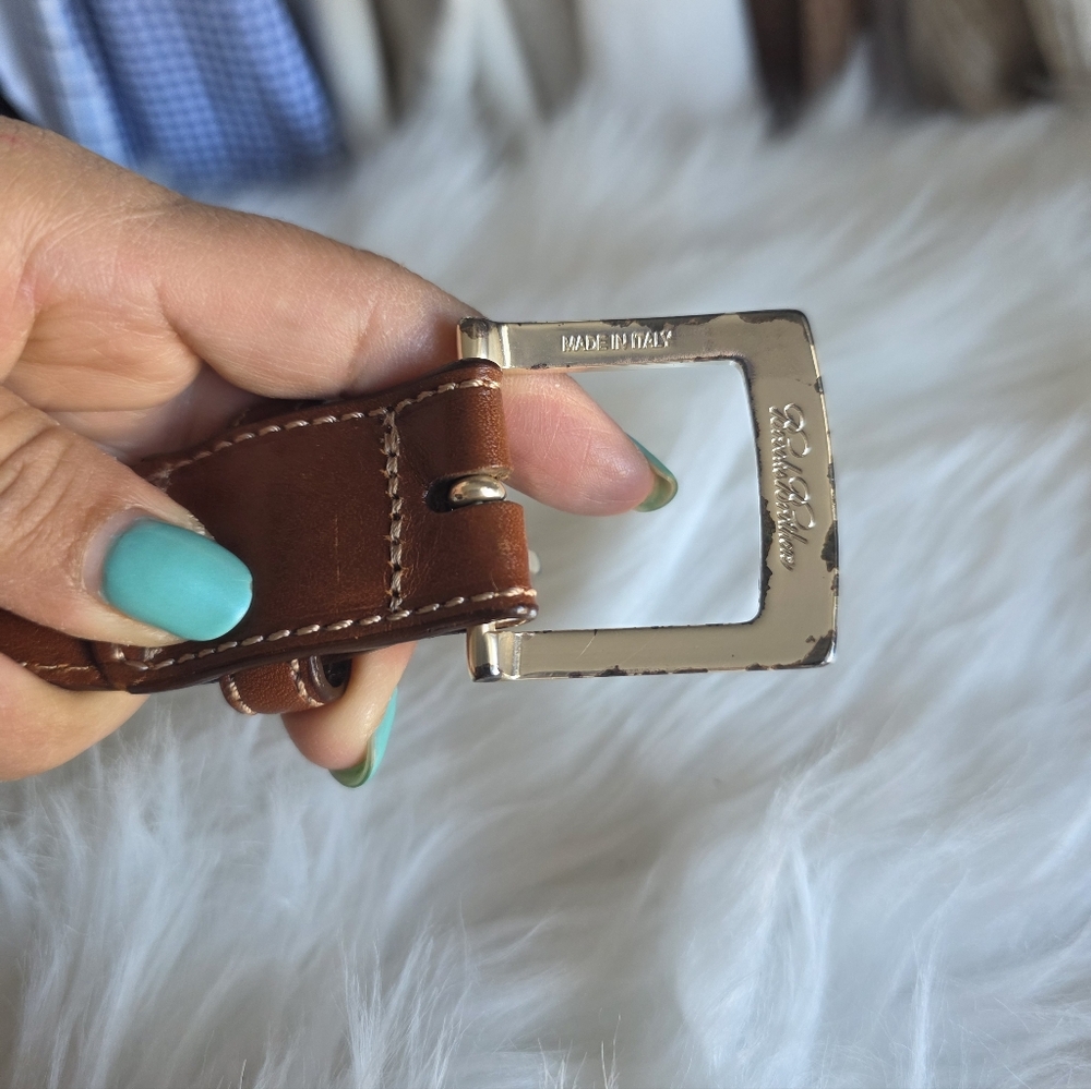 Brooks Brothers Classic Brown Leather Belt - Picture 8 of 8